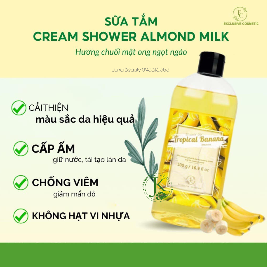  (NEW) Sữa Tắm Sáng Da Cấp ẩm Exclusive Cosmetic Shower 500g 