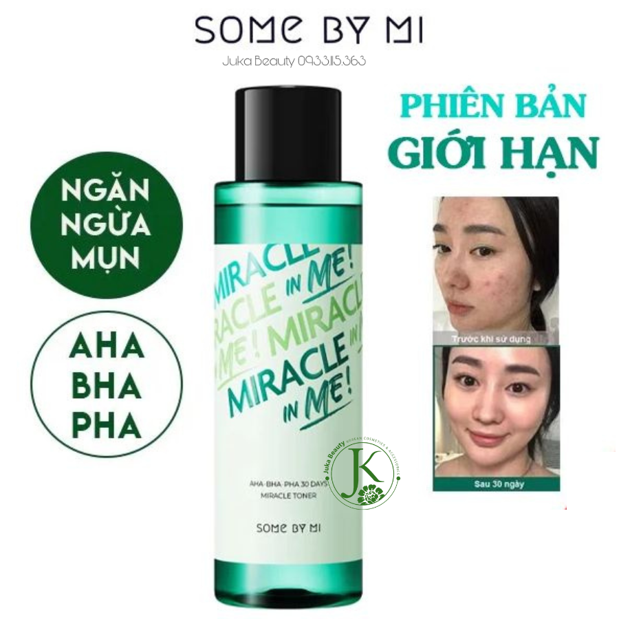  Nước Hoa Hồng Giảm Mụn 30 Ngày Some By Mi AHA BHA PHA 30 Days Miracle Toner 150ml 