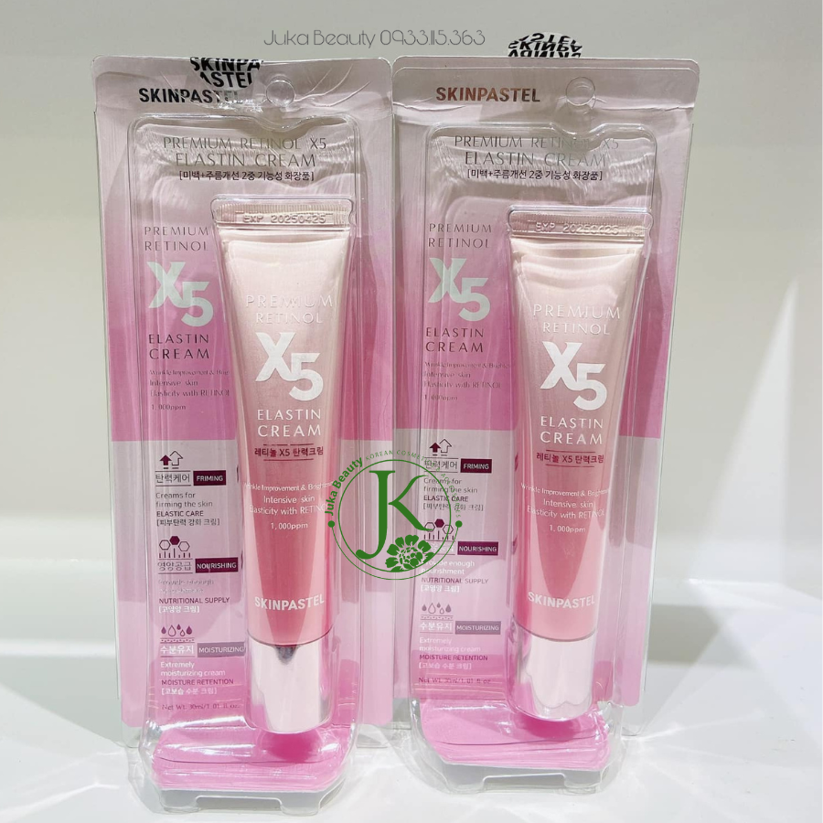  Kem Dưỡng Trắng Da Chống Lão Hóa Skinpastel Premium Retinol X5 Elastin Cream 30ml 