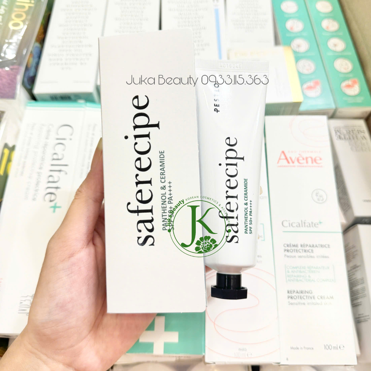  Kem Chống Nắng Vật Lý, Kiềm Dầu Pestlo Safe Recipe Sun Essence SPF50+ PA++++ 50ml 