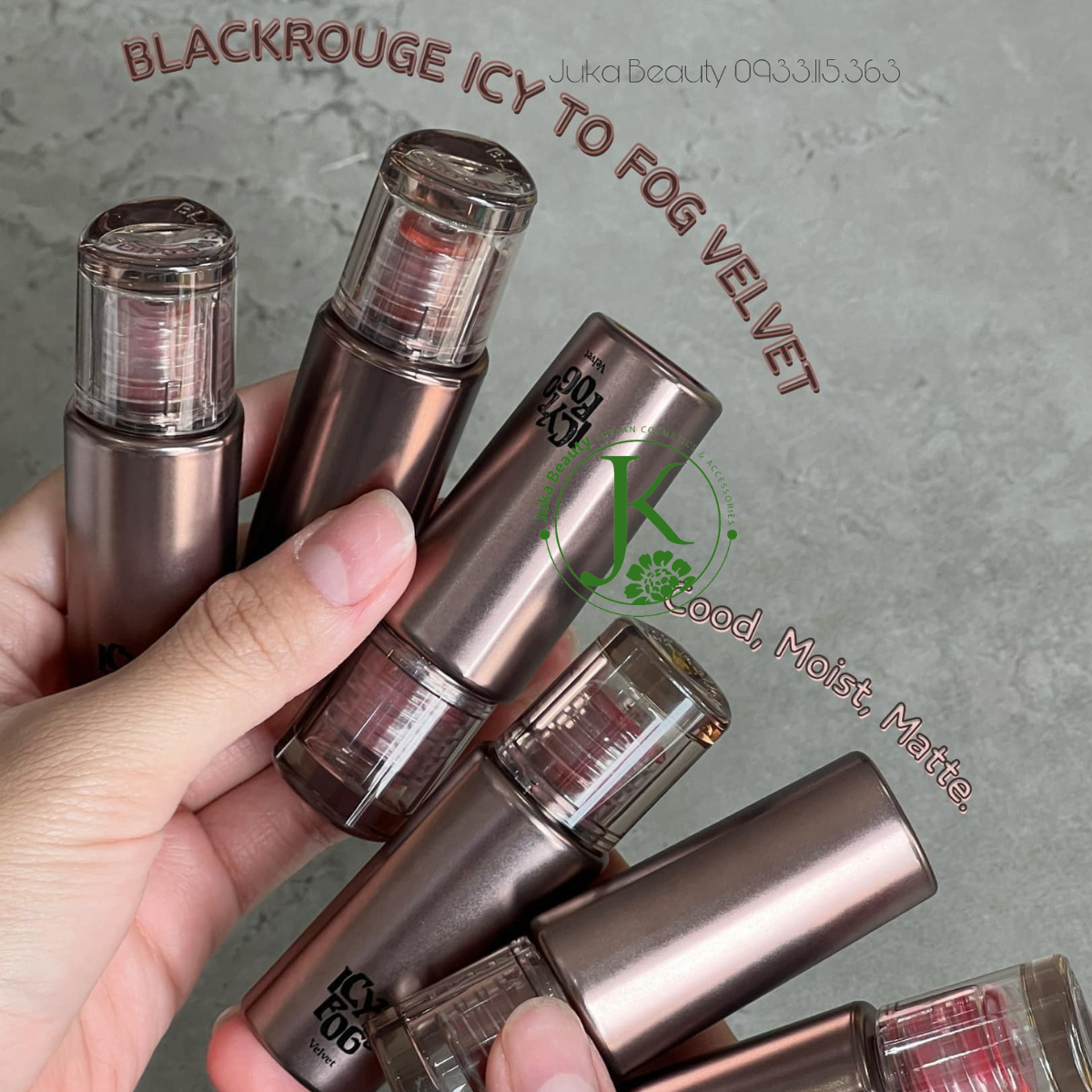  (PHIÊN BẢN MỚI) Son Kem Lì Black Rouge Icy To Fog Velvet Tint 39.6g 