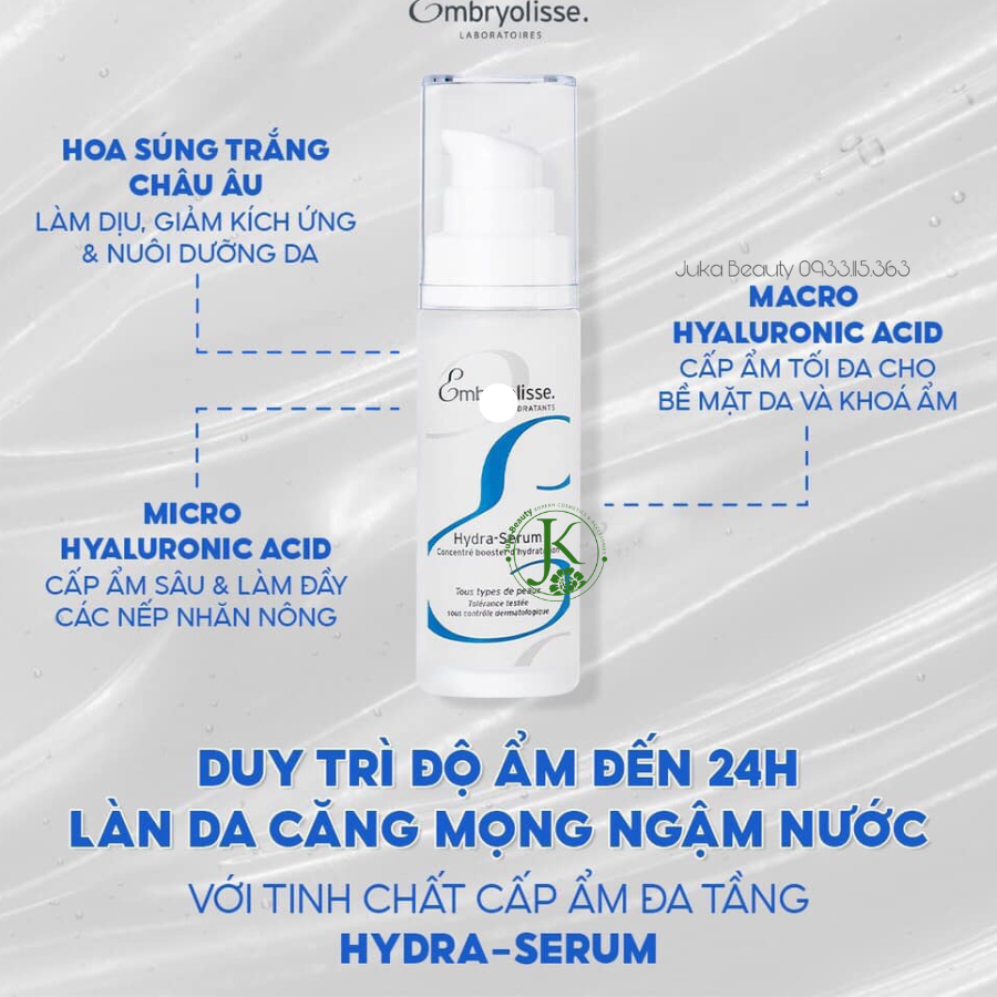  Tinh Chất Cấp ẩm Sâu Đa Tầng Embryolisse Hydra Serum 30ml 