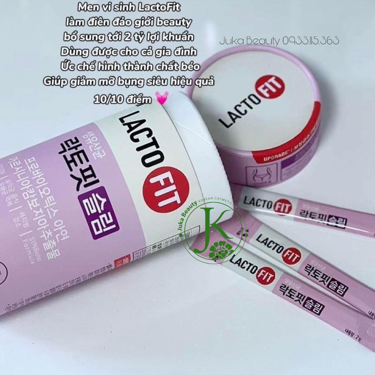  (Hồng) Men Vi Sinh Lợi Khuẩn, Hỗ Trợ Giảm Cân Lacto Fit Slim 2gx60 gói 
