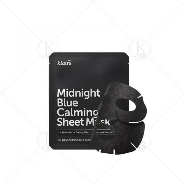  Mặt Nạ Làm Dịu, Phục Hồi Da Klairs Midnight Blue Calming Sheet Mask 25ml 