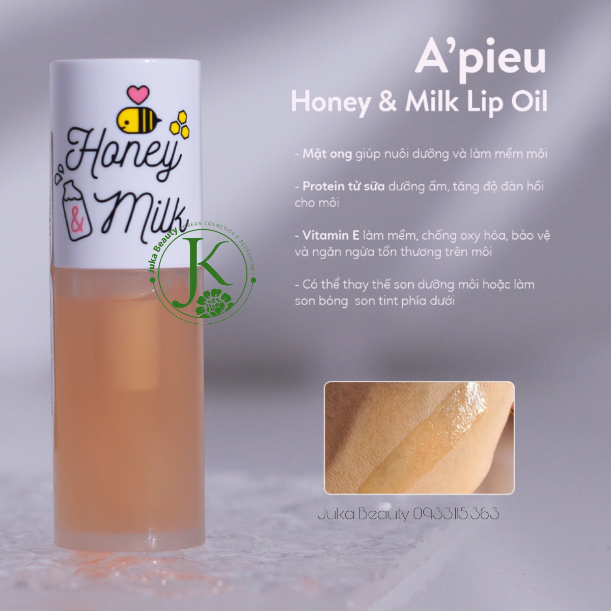  Tinh Chất Dưỡng Môi A'pieu Honey Milk Lip Oil 5g 