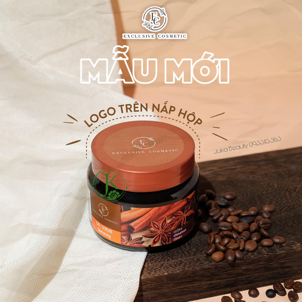  (HSD T1/2027) Tẩy Tế Bào Chết Quế Hồi Exclusive Cosmetic Cafe Gel Scrub Coffee & Cinnamon Cloves 380g 
