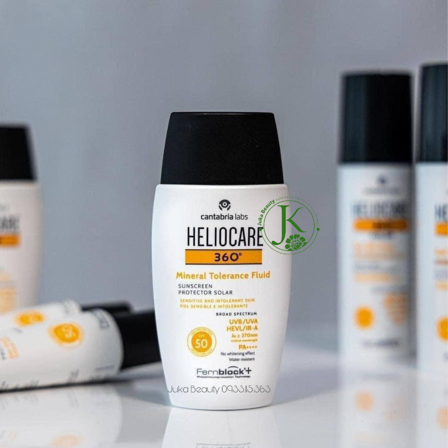  Kem Chống Nắng Dành cho Da Nhạy Cảm Heliocare 360 Mineral Tolerance Fluid SPF 50 PA++++ 50ml 