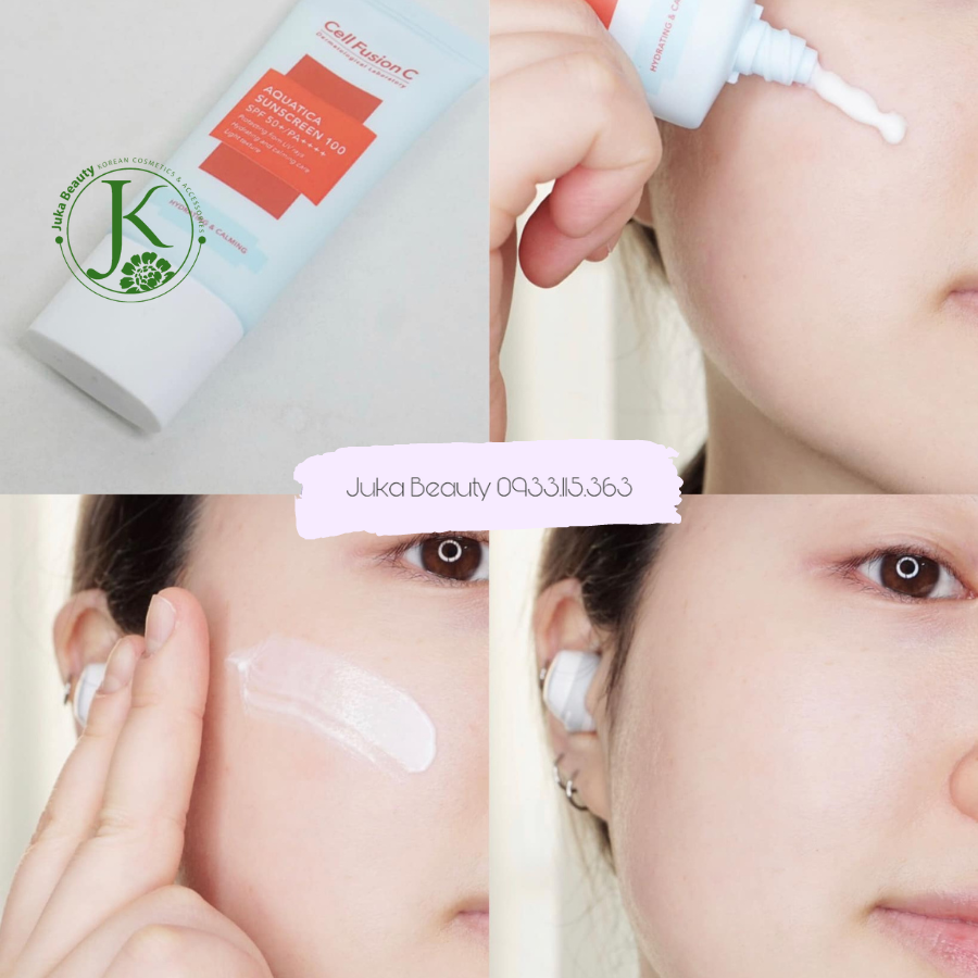  Kem Chống Nắng Dưỡng ẩm Cell Fusion C Aquatica Sunscreen 100 SPF50+ PA++++ (Xanh dương) 