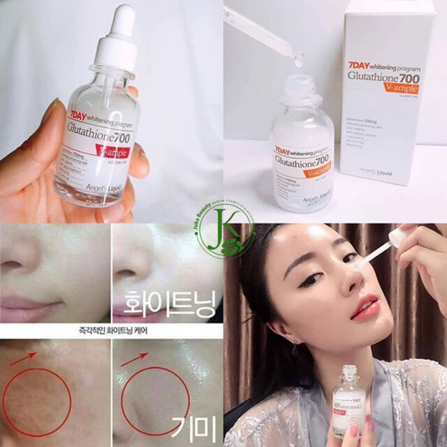  Tinh Chất Dưỡng Trắng Angel's Liquid 7Day Whitening Program Glutathione 700 V-Ample 30ml 