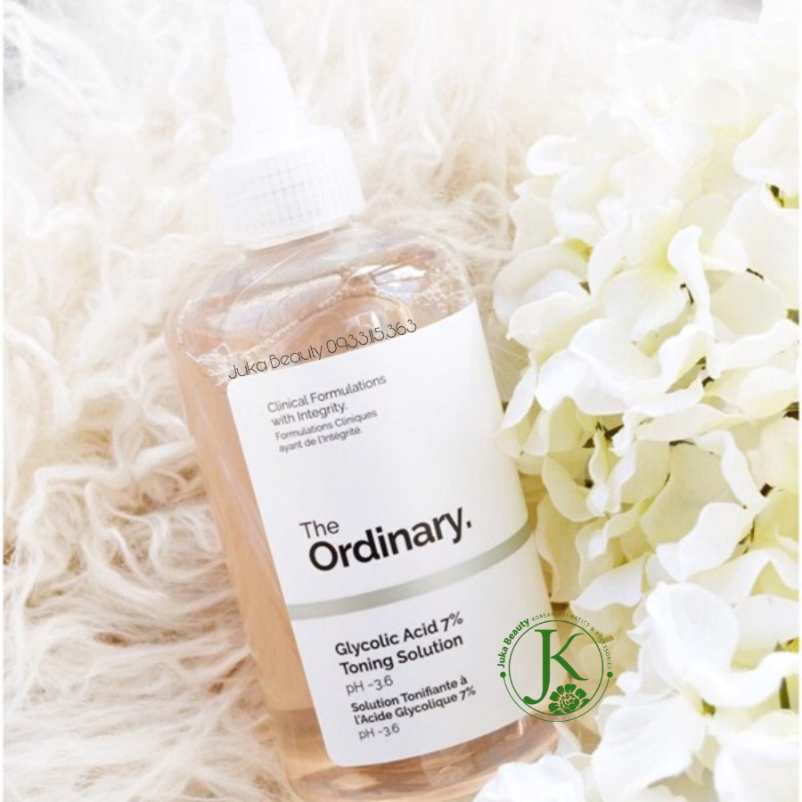  (Mẫu mới) Nước Hoa Hồng Sáng Da, Tẩy Tế Bào Chết The Ordinary Glycolic Acid 7% + Toning Solution 240ml 