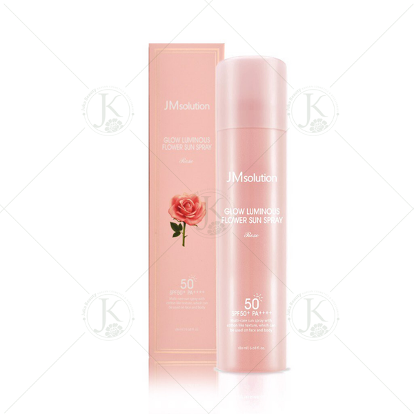  Xịt Chống Nắng Dưỡng Sáng Da Hoa Hồng Jm Solution Glow Luminous Flower Sun Spray 180ml 