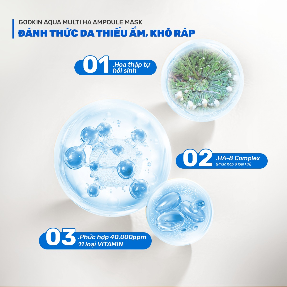  ( 1 Miếng) Mặt nạ giấy dưỡng ẩm, sáng da Gookin Ampoule Mask 30ml 