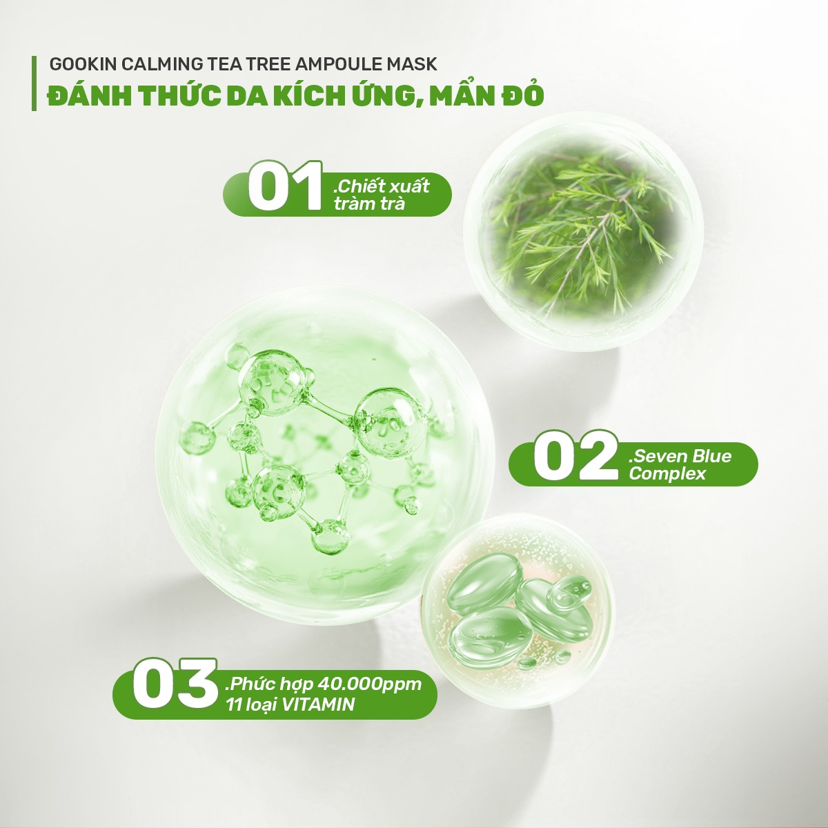  ( 1 Miếng) Mặt nạ giấy dưỡng ẩm, sáng da Gookin Ampoule Mask 30ml 