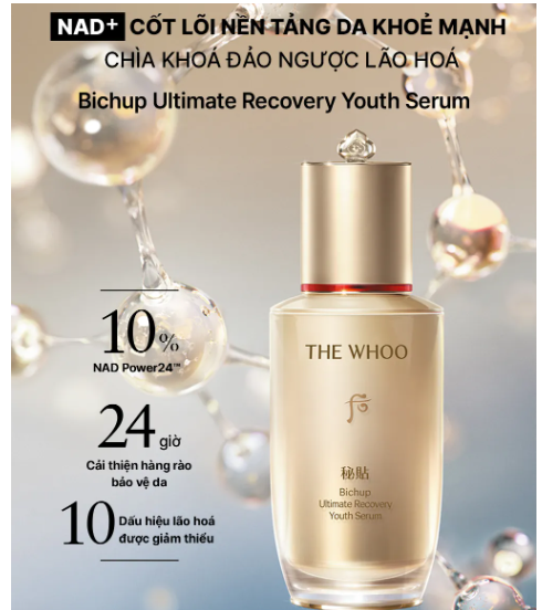  Tinh Chất Dưỡng ẩm, Ngừa Lão Hóa The Whoo Bichup Ultimate Recovery Youth Serum 20ml 