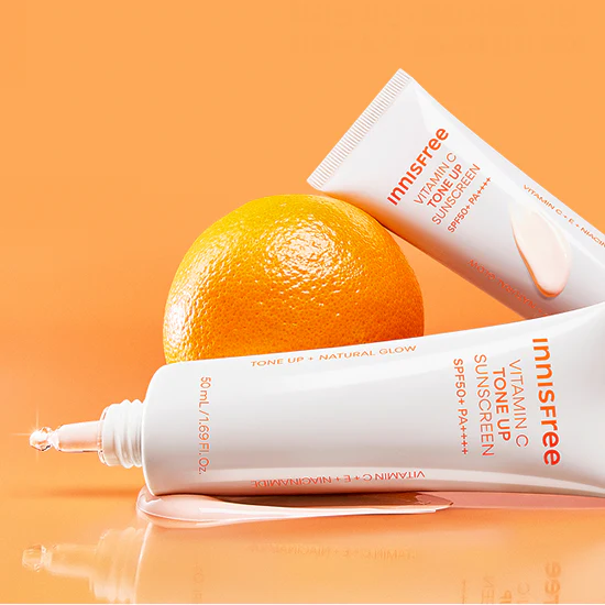  Kem Chống Nắng Nâng Tone Innisfree Vitamin C Tone Up Sunscreen SPF50+ PA++++ 50ml 