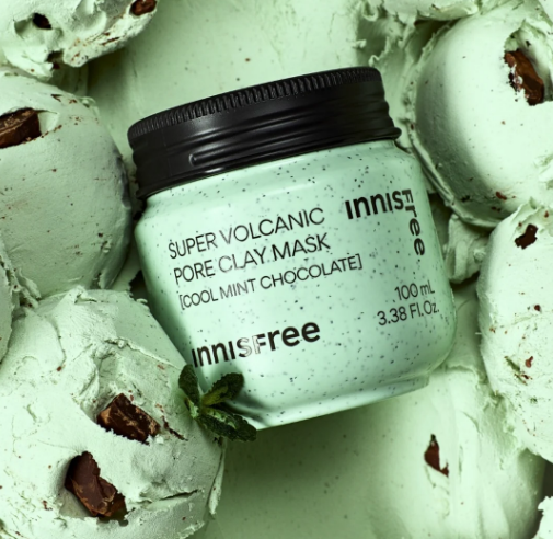  (Bản giới hạn) Mặt Nạ Innisfree Super Volcanic Pore Clay Mask COOL MINT CHOCOLATE 100ml 
