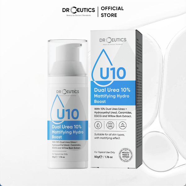  Kem Dưỡng Ẩm Dạng Gel, Cấp Nước Da Dầu DRCEUTICS U10 Dual Urea 10% Mattifying Hydro Boost 50g 