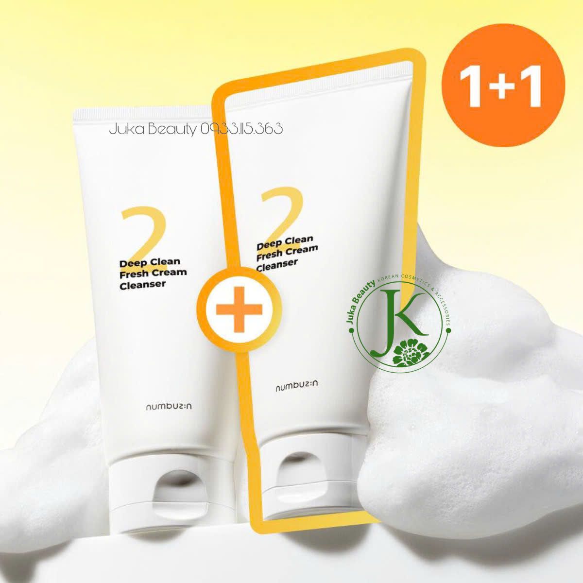  Sữa Rửa Mặt Dịu Nhẹ Numbuzin Deep Clean Fresh Cream Cleanser 120ml 