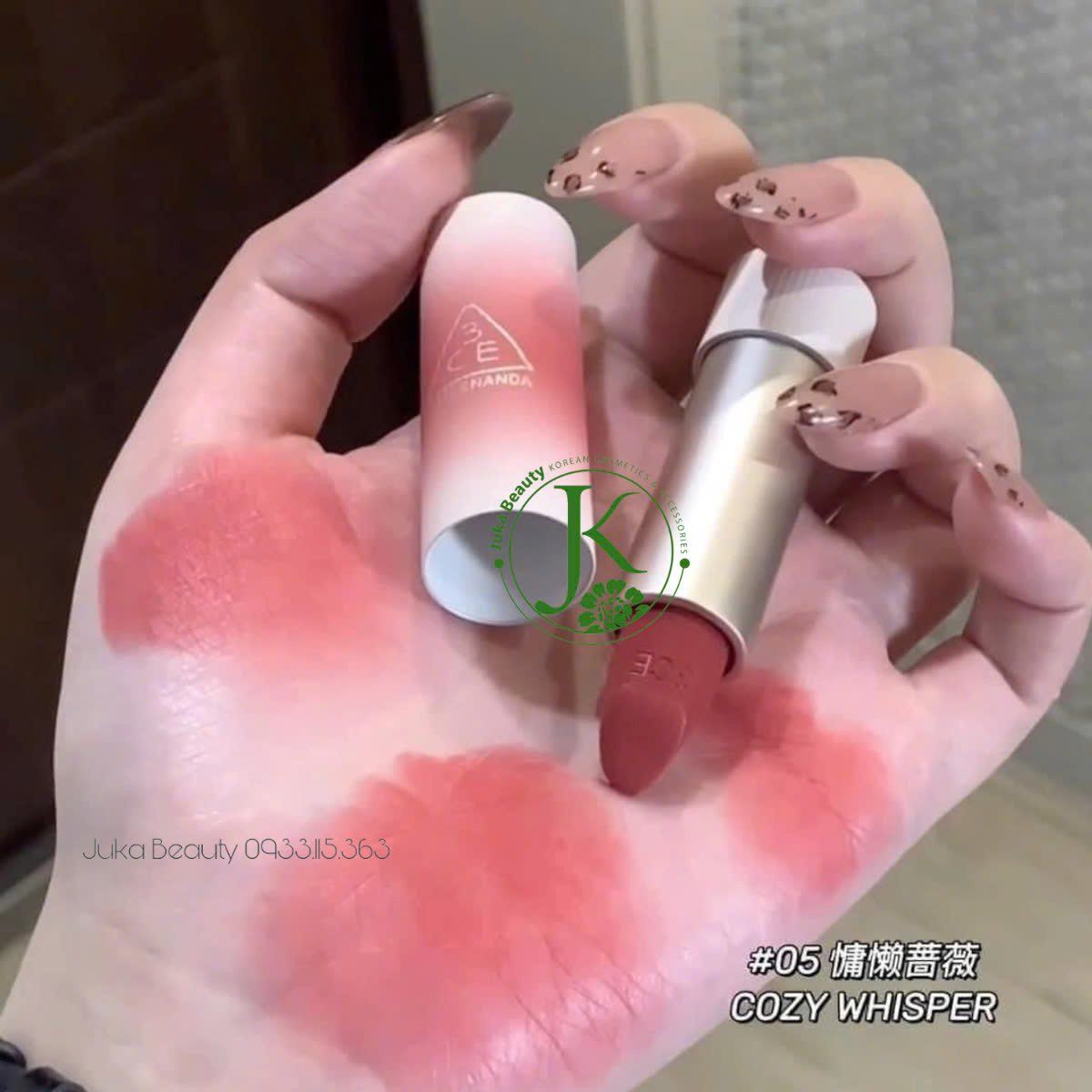  Son Thỏi Lì 3CE Cashmere Hug Lipstick mới nhất 2024 