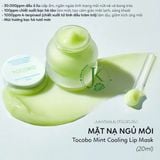  Mặt Nạ Ngủ Môi Kiêm Tẩy Da Chết Tocobo Lip Mask 20ml (4 dòng) 