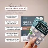  Viên Uống Hỗ Trợ Mọc Tóc, Giảm Rụng Tóc Sejong Biopharm Brewer's Yeast Biotin (60 viên) 