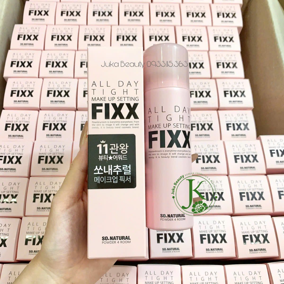  Xịt Khóa Nền Dành Cho Mọi Loại Da So Natural All Day Tight Make Up Setting Fixx (Hồng) 