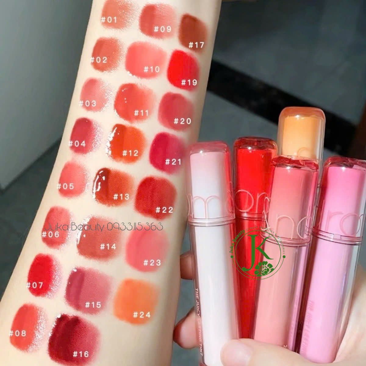  (Mẫu mới) Son Tint Bóng Romand The Juicy Lasting Tint 3.5g 