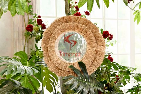  MJ-2813: Charming Jute Mirror Frame 