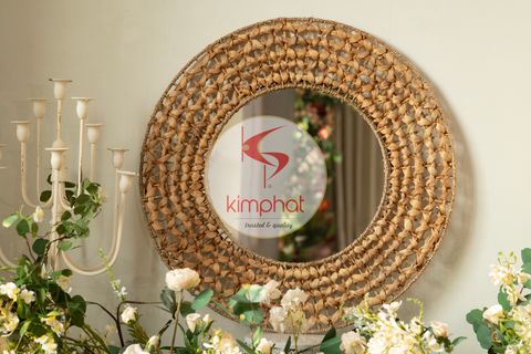  MW-2802: Excellent Water Hyacinth Frame Mirror 