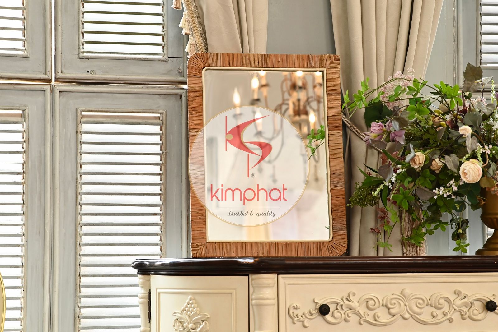 MR-2819: Hot Selling Round Rattan Mirror