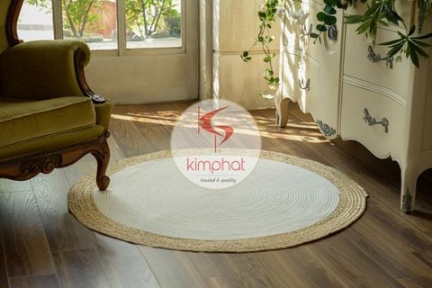  RM-2804: Excellent Quality Cotton Combined Waterhyacinth Rug 