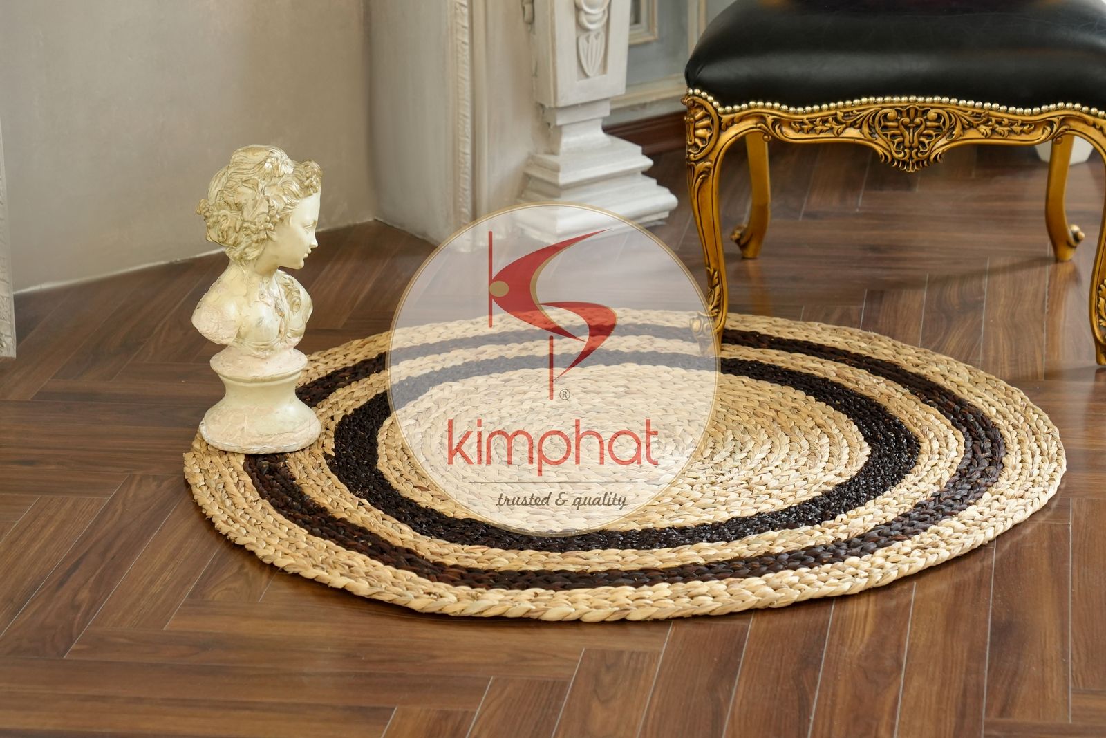 RW-2813: Good Selling Hand Weaved Waterhyacinth Room Rug