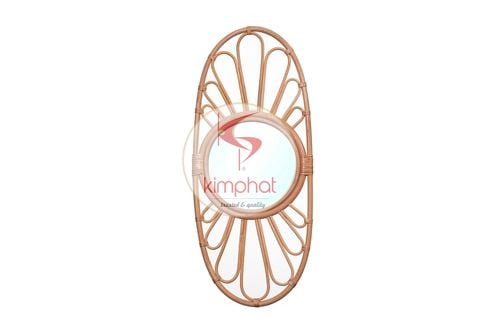  MR-2813: Well-Formed Rattan Mirror 