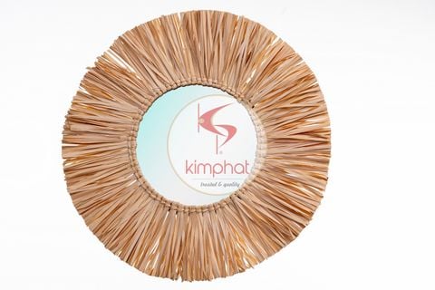  MP-2801: Beautiful Handmade Palm Leaf Mirror 