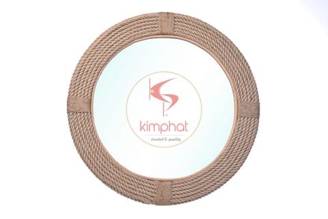  MJ-2810: Elegant Craft Jute Mirror Round 