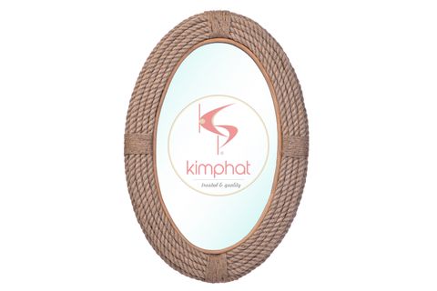  MJ-2805: Beautiful Shape Wicker Rope Mirror 