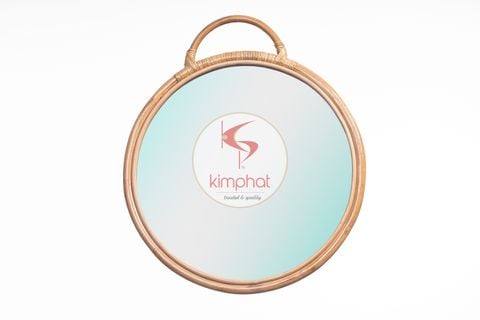  MR-2806: Cute Round Hanging Mirror Rattan 