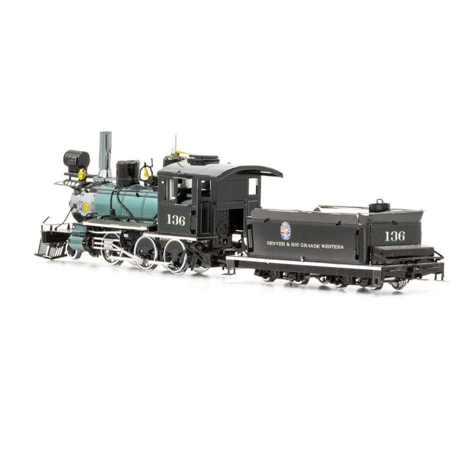 Mô hình kim loại lắp ráp 3D Wild West 2-6-0 Locomotive (Xe Lửa Miền Viễn Tây) (Green, Black, Silver) Metal Head MP925