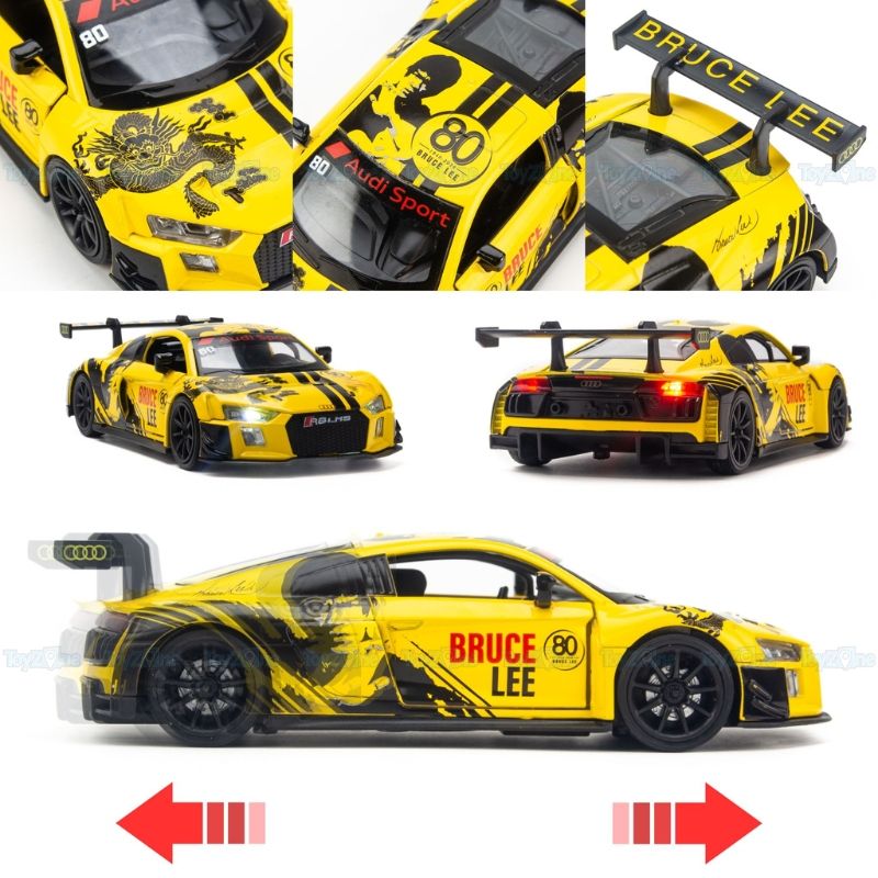 Mô hình xe Audi R8 LMS Bruce Lee 80th Anniversary Edition 1:32 MAKEDA