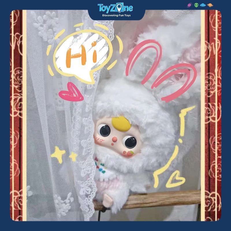 Mô hình  Blind box Gấu bông Baby Three Lily Rabbit Town Series ( Thỏ Thị Trấn ) BABY THREE
