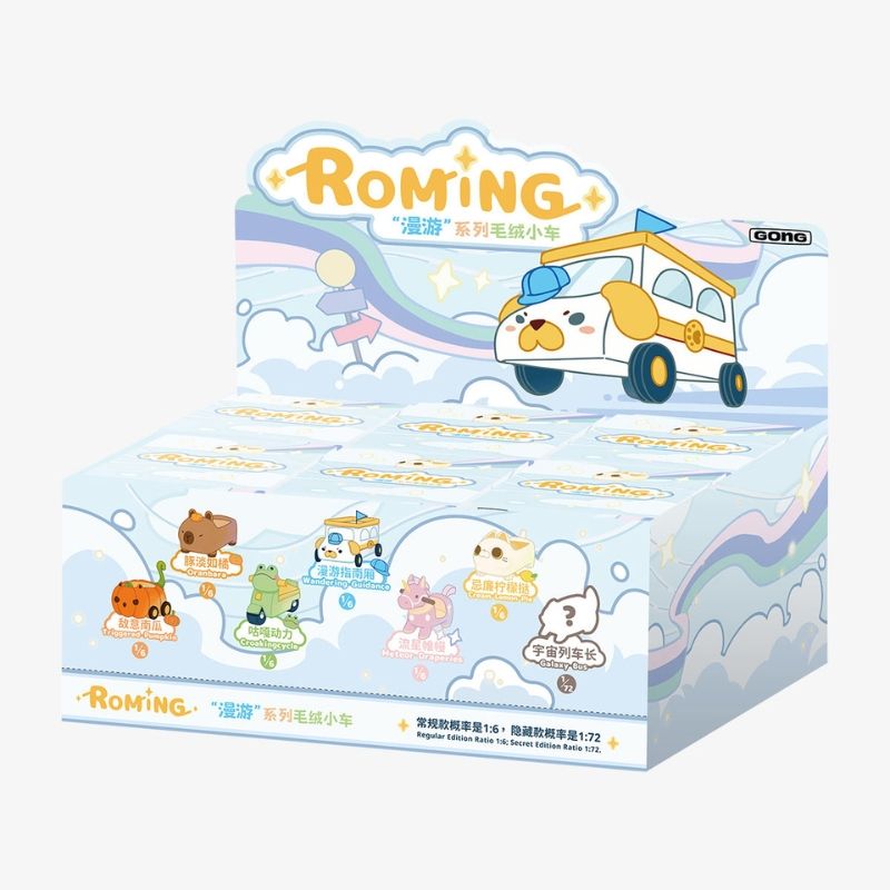 Mô hình đồ chơi Blind box Gấu bông GONG Original Roaming Series Plush Toy Car POP MART
