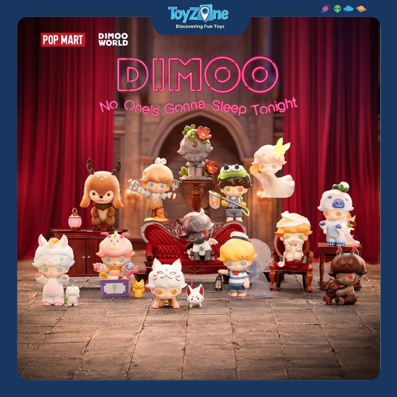 Mô hình đồ chơi Blind box Dimoo No One's Gonna Sleep Tonight Series (Đêm Không Ngủ Cùng Dimoo) POP MART
