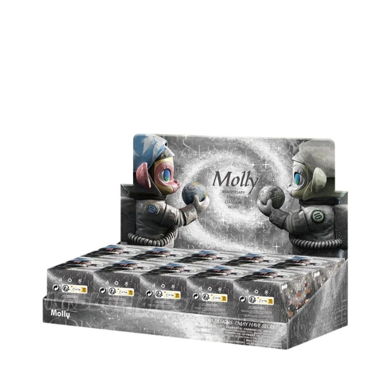 Mô hình đồ chơi Blind box Molly Anniversary Statues Classical Retro (Tượng Kỷ Niệm Cổ Điển) POP MART