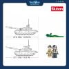 Bộ đồ chơi mô hình lắp ráp Xe tăng chiến đấu chủ lực T-72B3 2in1 Sluban