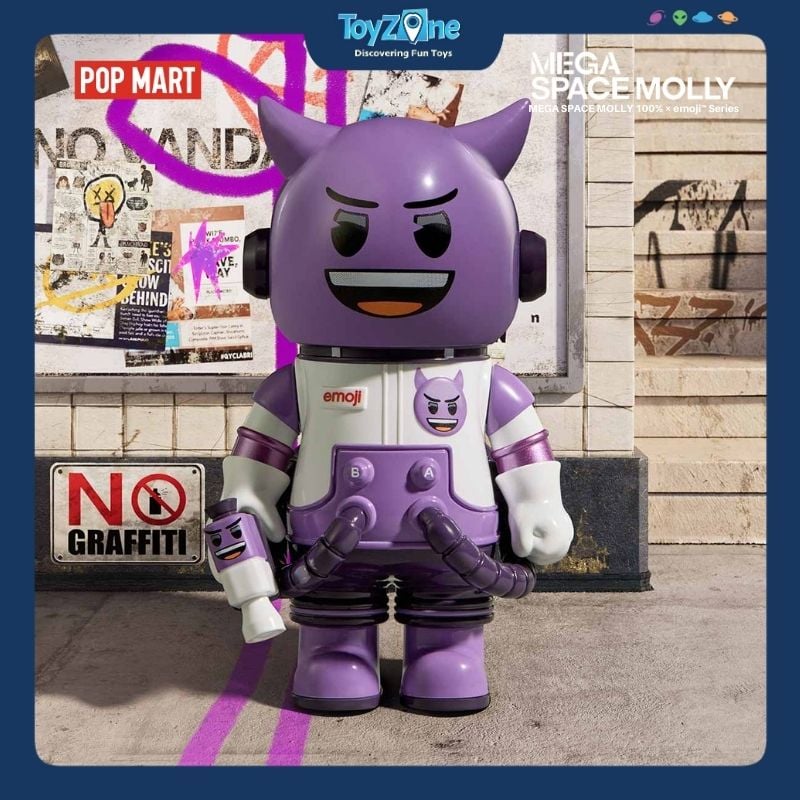Mô hình đồ chơi Blind Box Mega Space Molly 100% × Emoji Series 4 POP MART