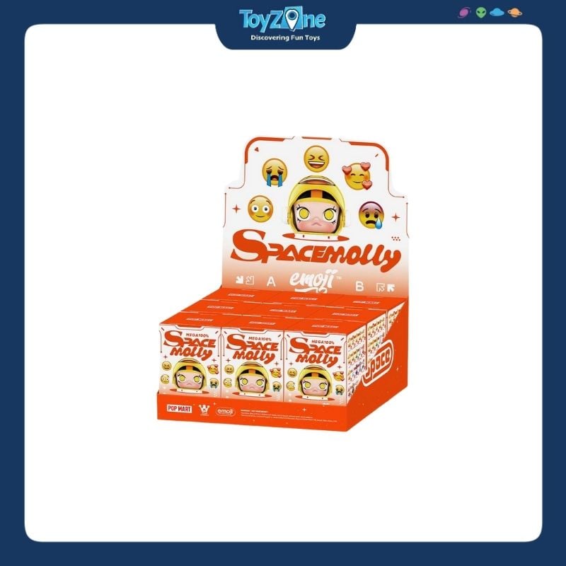 Mô hình đồ chơi Blind Box Mega Space Molly 100% × Emoji Series 4 POP MART