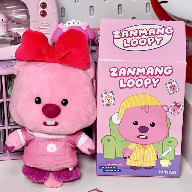 Mô hình Blind box Móc khóa Gấu bông Zanmang Loopy Cute Ruby Series MINISO
