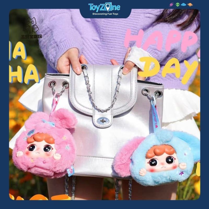 Mô hình Blind box Móc Khóa Gấu Bông Migo Let's Travel Together ( Cùng Nhau Du Lịch ) HAPPY GHOST