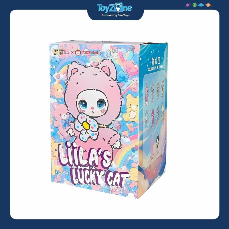  Mô hình Blind Box Móc khóa Gấu Bông Liila's Lucky Cat ( Liila's Mèo May Mắn ) LIILA TOYS 