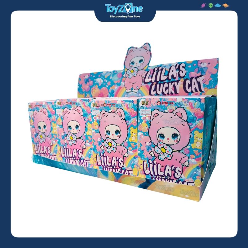  Mô hình Blind Box Móc khóa Gấu Bông Liila's Lucky Cat ( Liila's Mèo May Mắn ) LIILA TOYS 